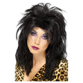 Black - Front - Smiffys Womens-Ladies 80s Popstar Wig