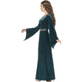 Green - Side - Smiffys Womens-Ladies Medieval Maid Costume