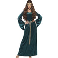 Green - Front - Smiffys Womens-Ladies Medieval Maid Costume