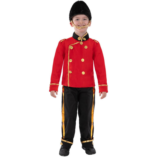 Red-Black-Gold - Front - Smiffys Childrens-Kids Busby Guard Costume Set