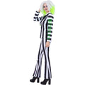 Black-White - Side - Beetlejuice Womens-Ladies Costume