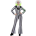 Black-White - Front - Beetlejuice Womens-Ladies Costume