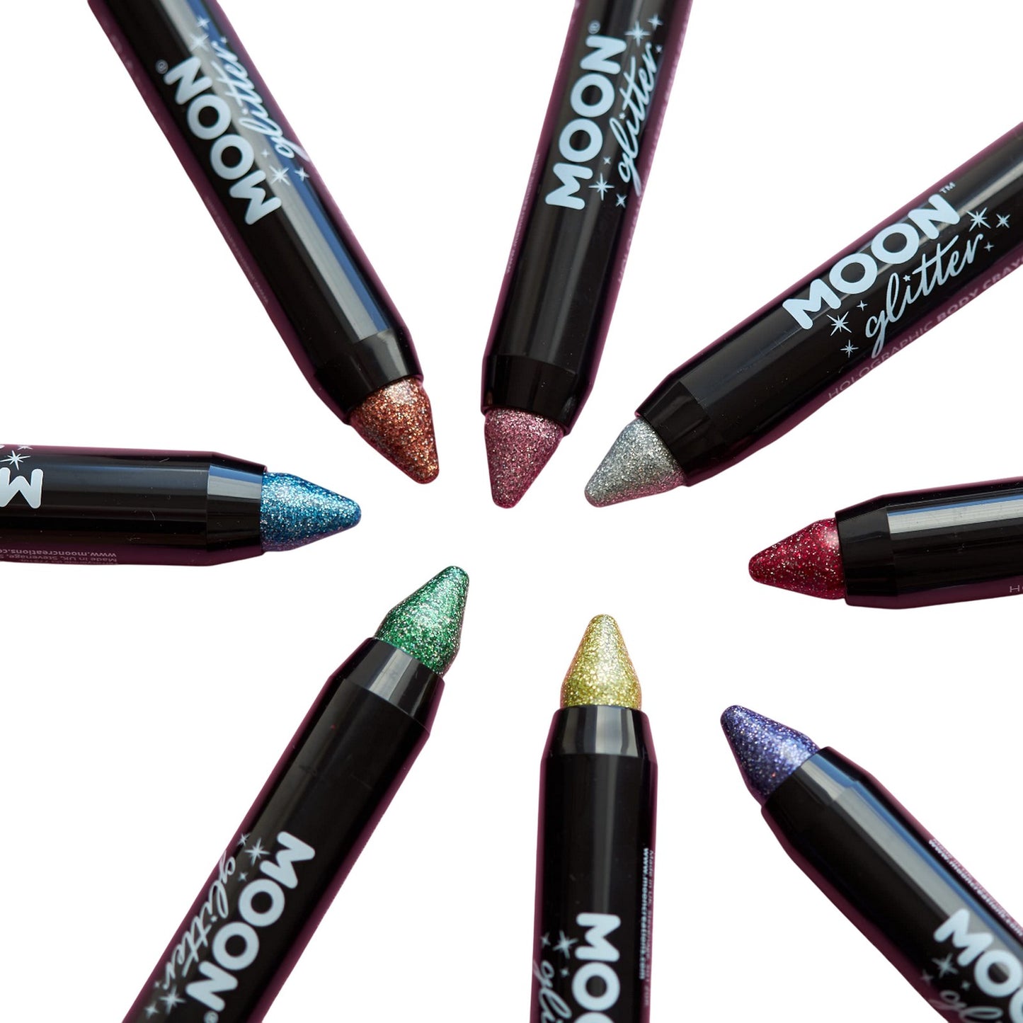 Multicoloured - Back - Moon Glitter Holographic Body Crayons