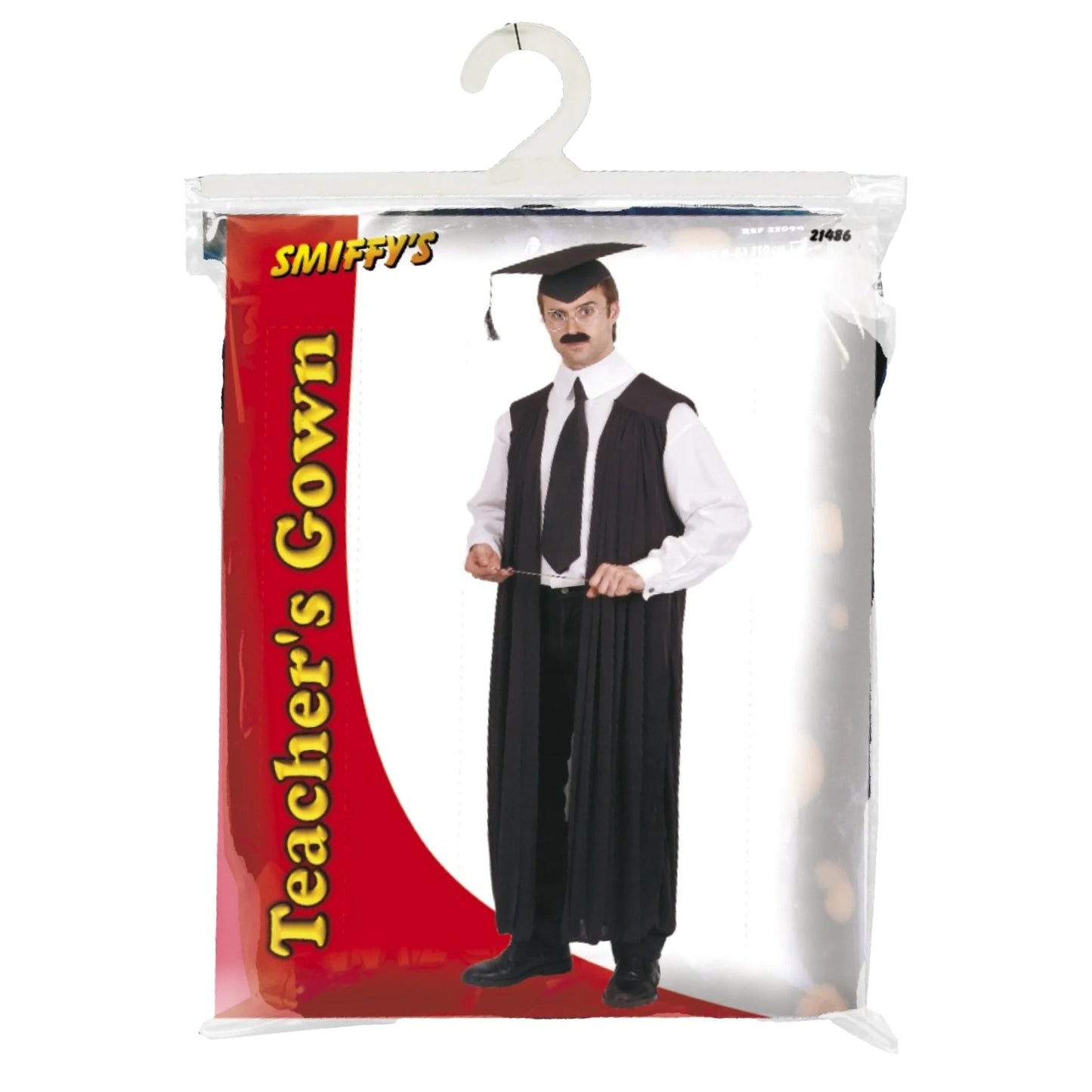 Black - Back - Smiffys Unisex Adult Teachers Gown Costume