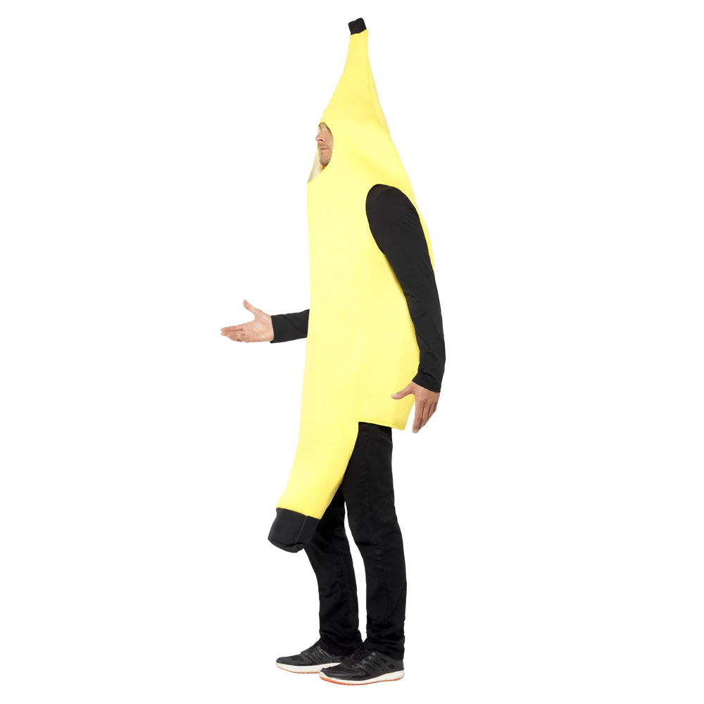 Yellow - Side - Smiffys Unisex Adult Banana Costume