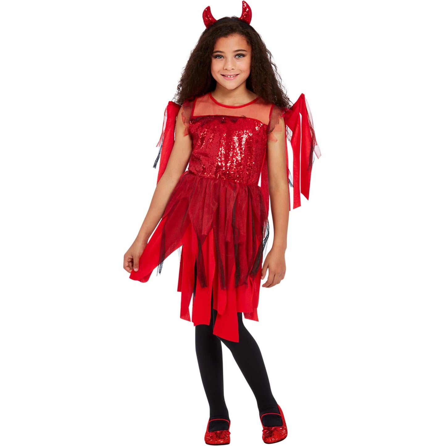 Red - Lifestyle - Smiffys Girls Punk Devil Costume
