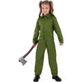 Green - Back - Smiffys Childrens-Kids Boiler Suit
