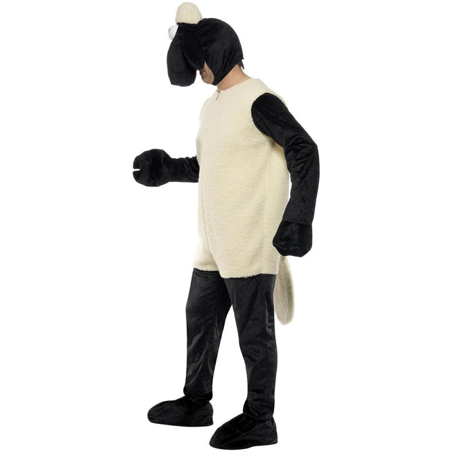Black-White - Side - Shaun the Sheep Unisex Adult Costume
