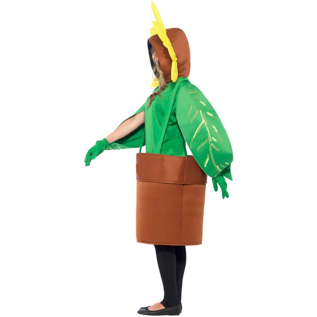 Green-Yellow-Brown - Side - Smiffys Unisex Adult Sunflower Costume Set