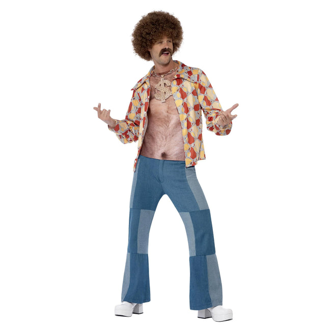 Multicoloured - Lifestyle - Smiffys Unisex Adult 70s Realistic Hairy Chest Costume Top