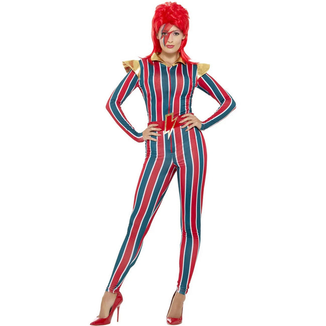 Multicoloured - Front - Smiffys Womens-Ladies Miss Space Superstar Costume Set