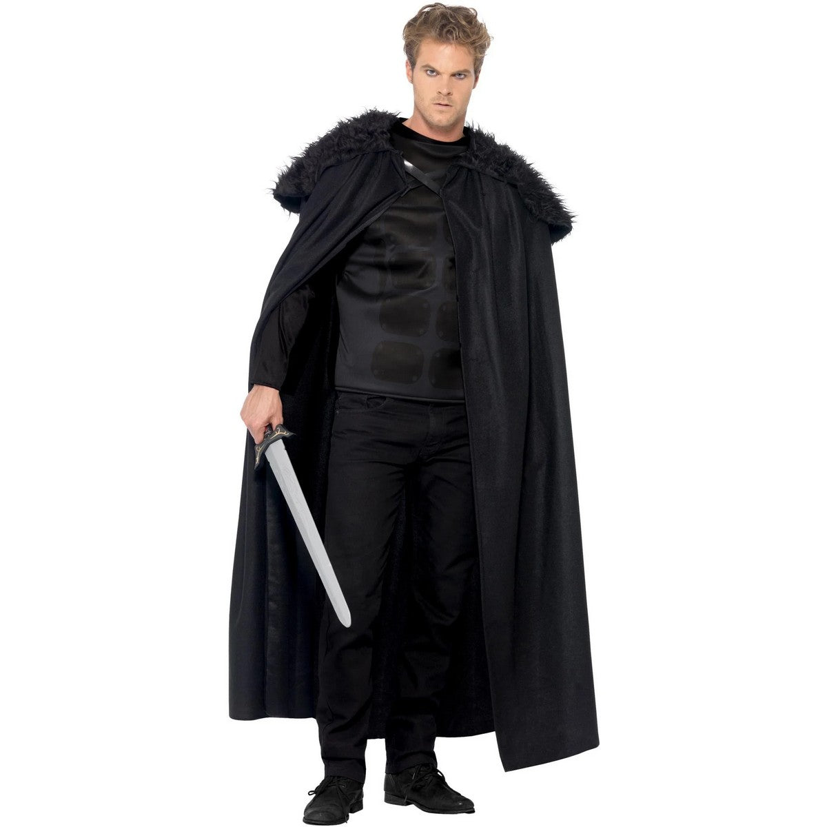 Black - Lifestyle - Smiffys Mens Dark Barbarian Costume Set