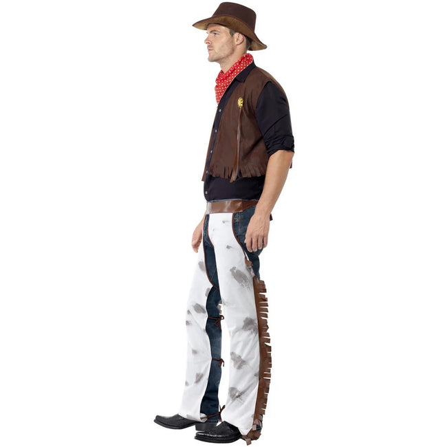 Multicoloured - Side - Smiffys Mens Cowboy Costume Set