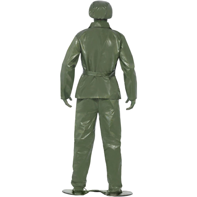 Green - Back - Smiffys Unisex Adult Soldier Costume Set