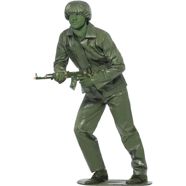 Green - Lifestyle - Smiffys Unisex Adult Soldier Costume Set