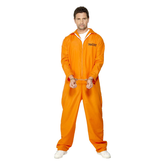 Orange - Front - Smiffys Escaped Prisoner Costume