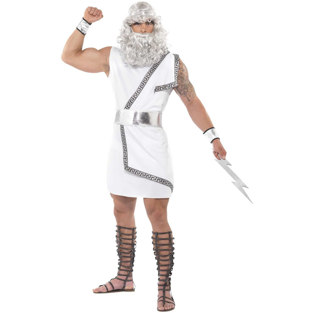 White - Lifestyle - Smiffys Mens Zeus Costume Set