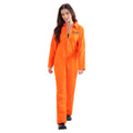 Orange - Side - Smiffys Womens-Ladies Escaped Prisoner Costume