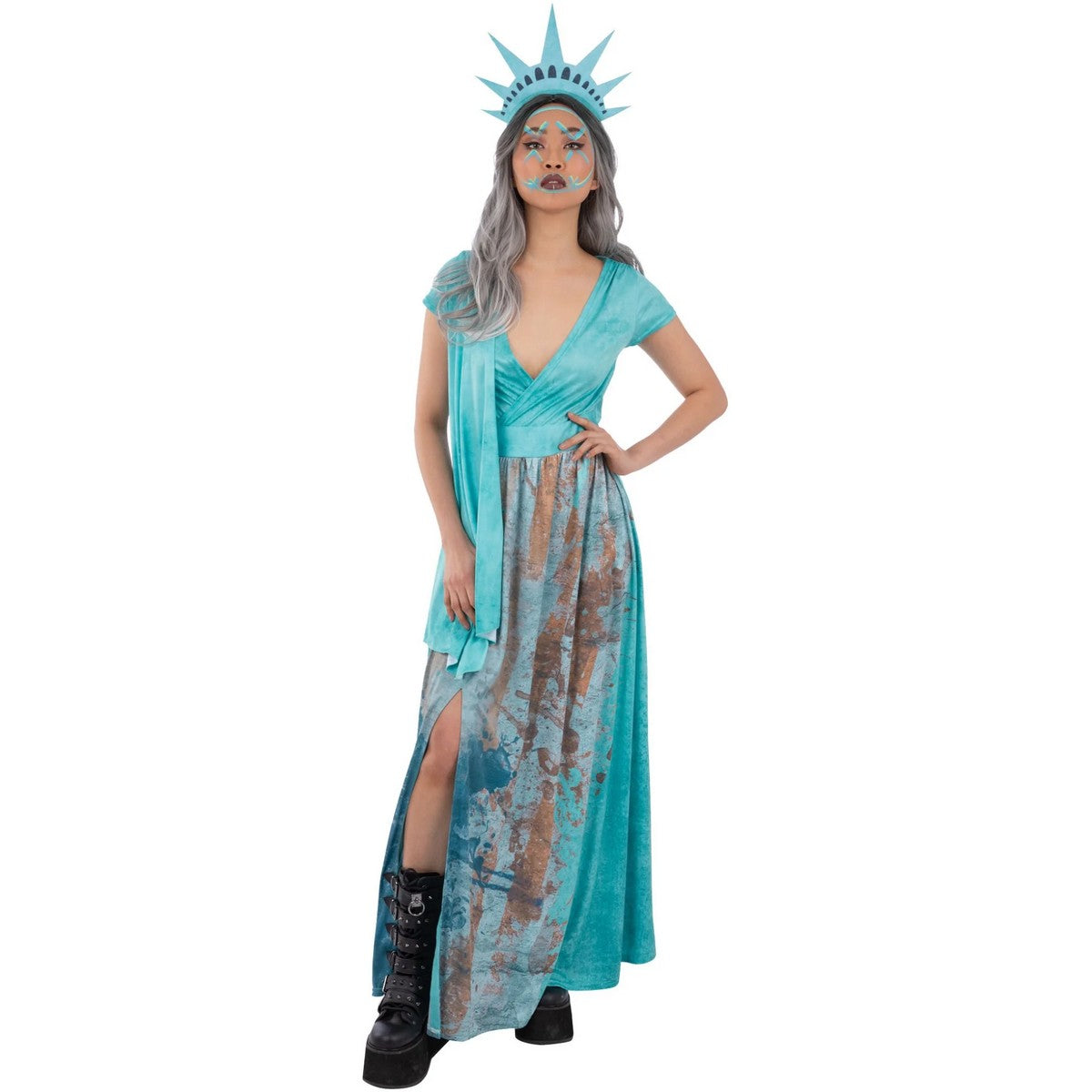 Blue - Pack Shot - Smiffys Womens-Ladies Liberty Death Costume