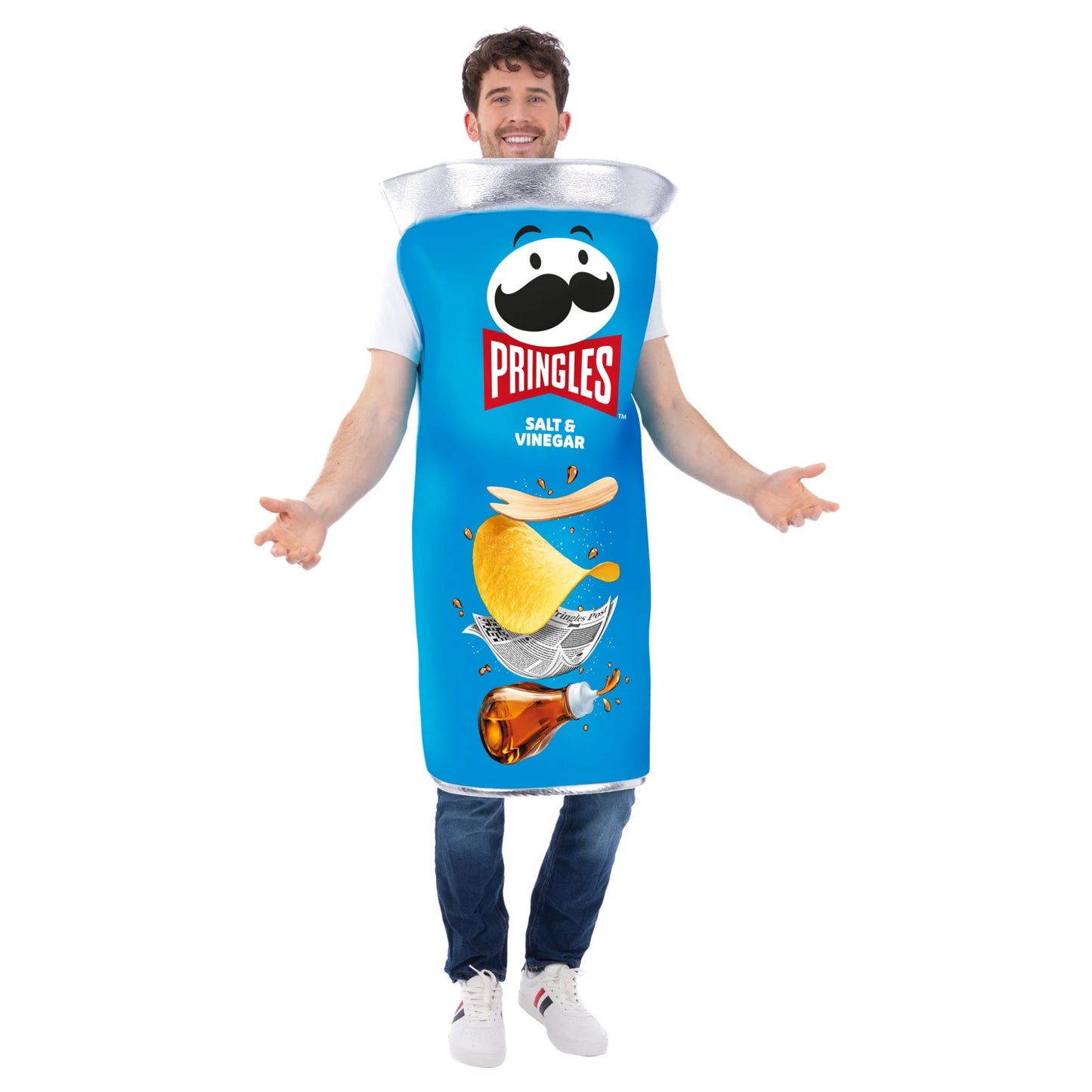 Blue - Lifestyle - Pringles Unisex Adult Salt & Vinegar Can Costume