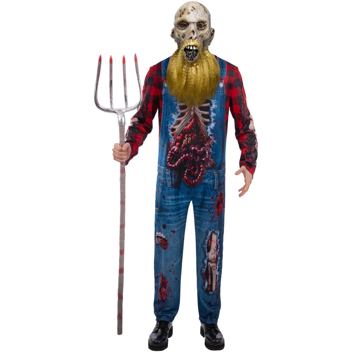 Blue - Side - Smiffys Mens Hillbilly Zombie Costume