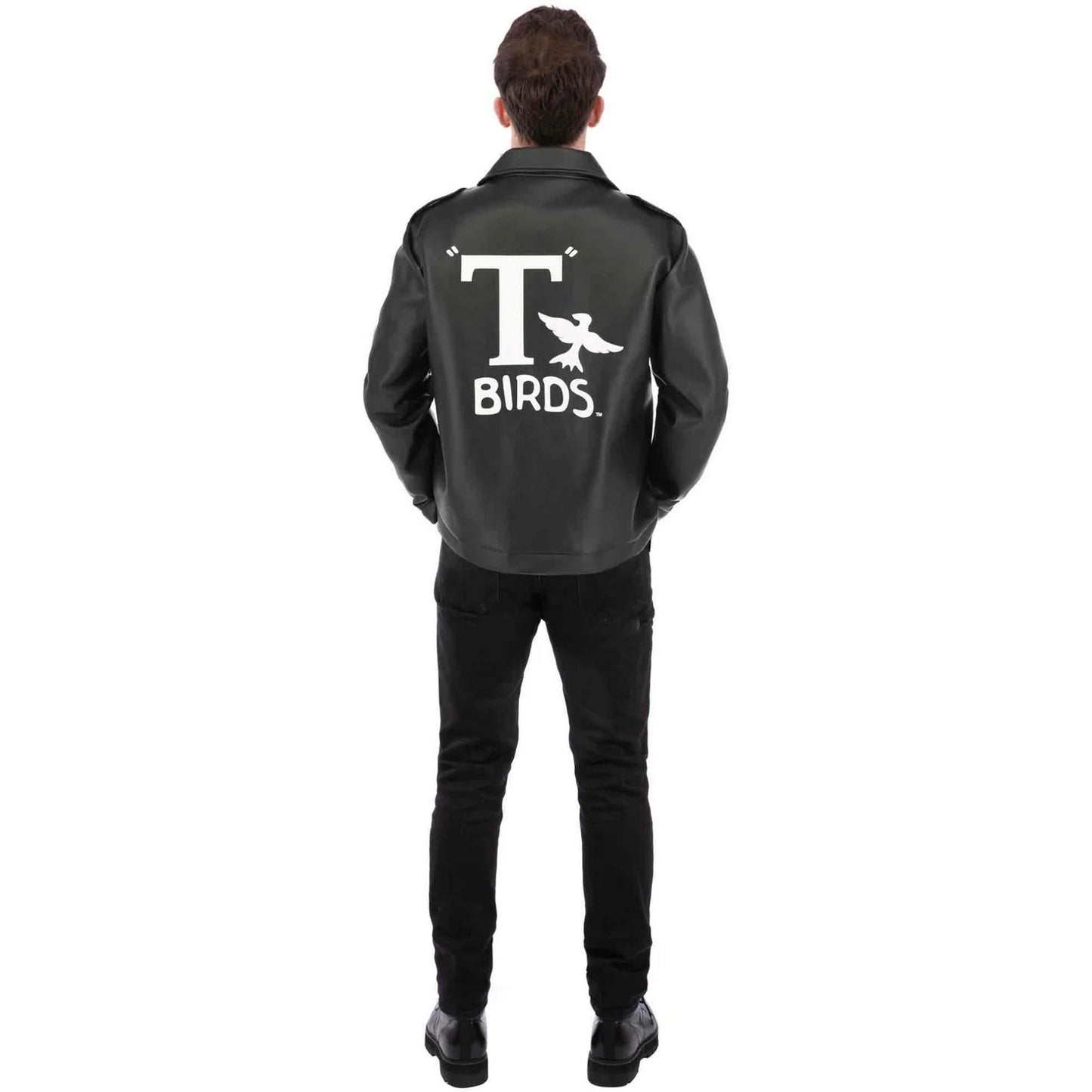 Black - Back - Grease Mens T-Birds Jacket