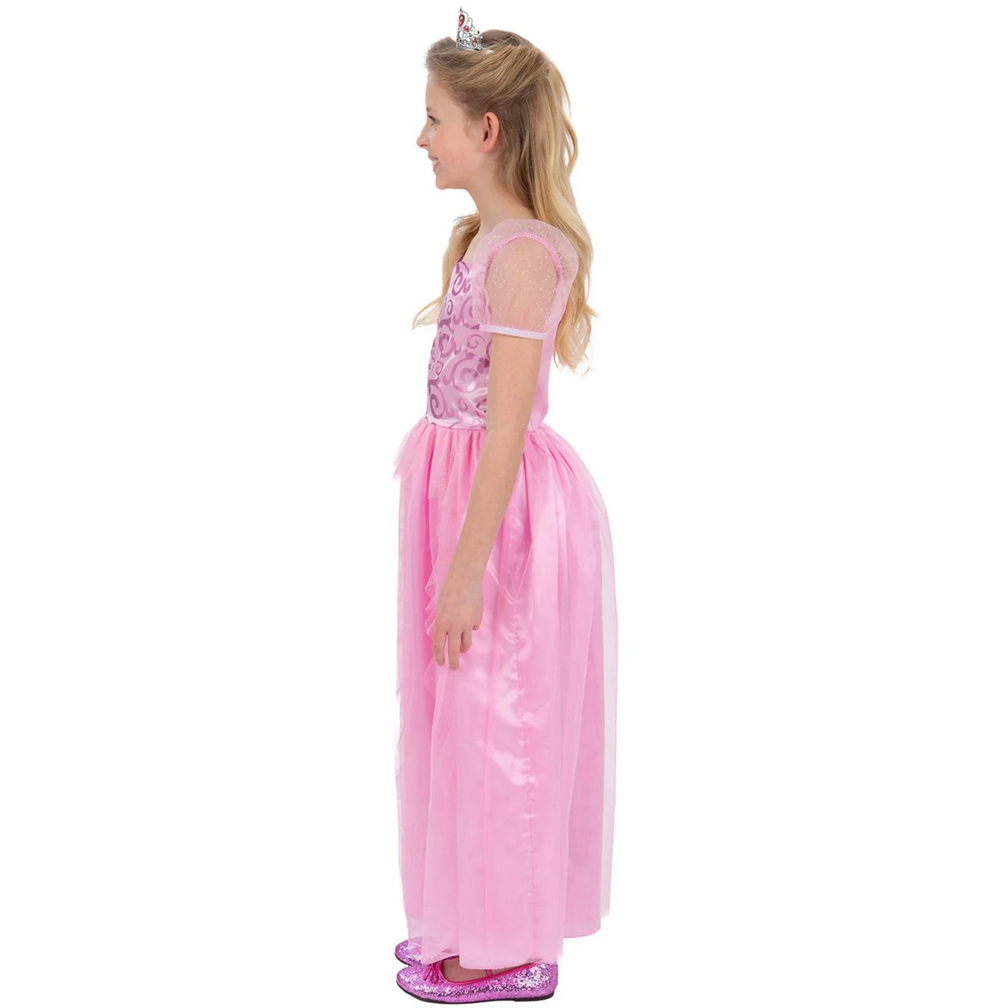 Pink - Side - Smiffys Girls Good Witch Fairy Costume Set