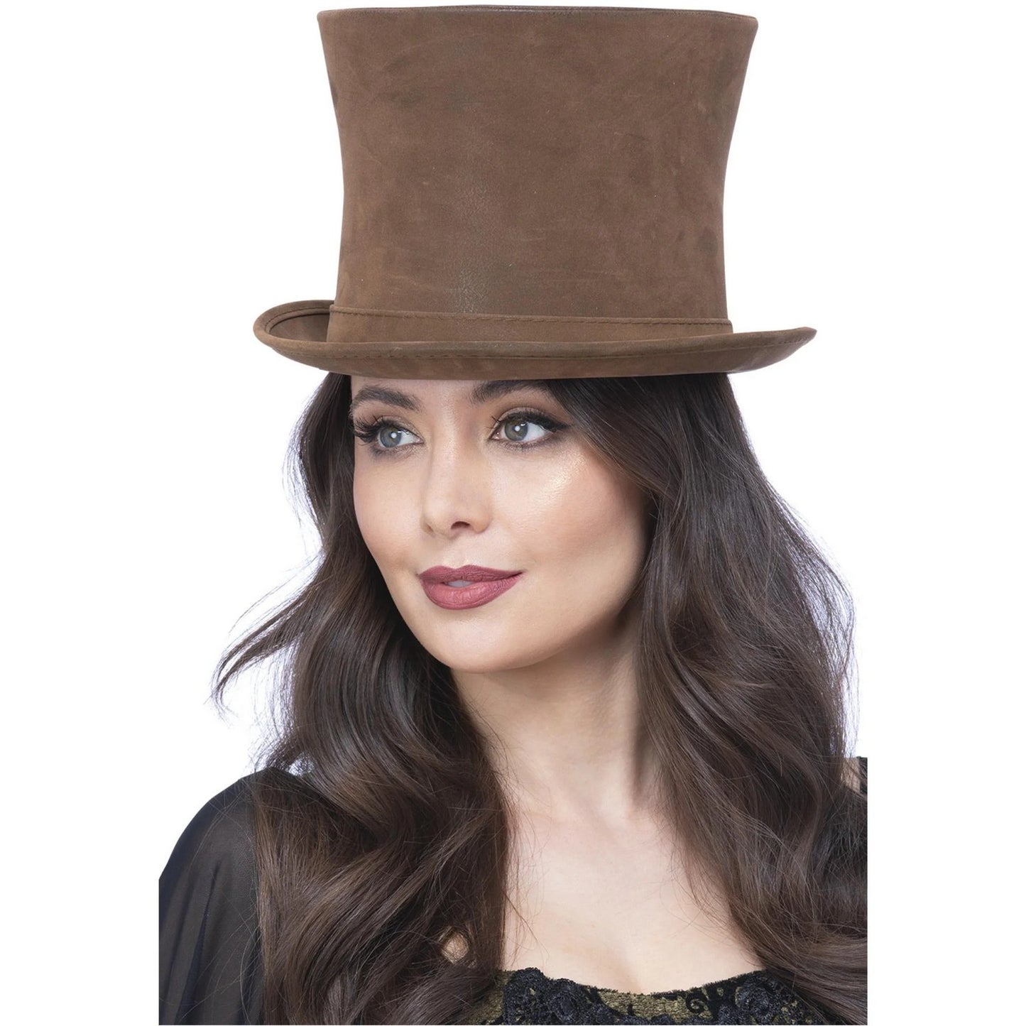 Brown - Back - Smiffys Deluxe Authentic Victorian Costume Hat