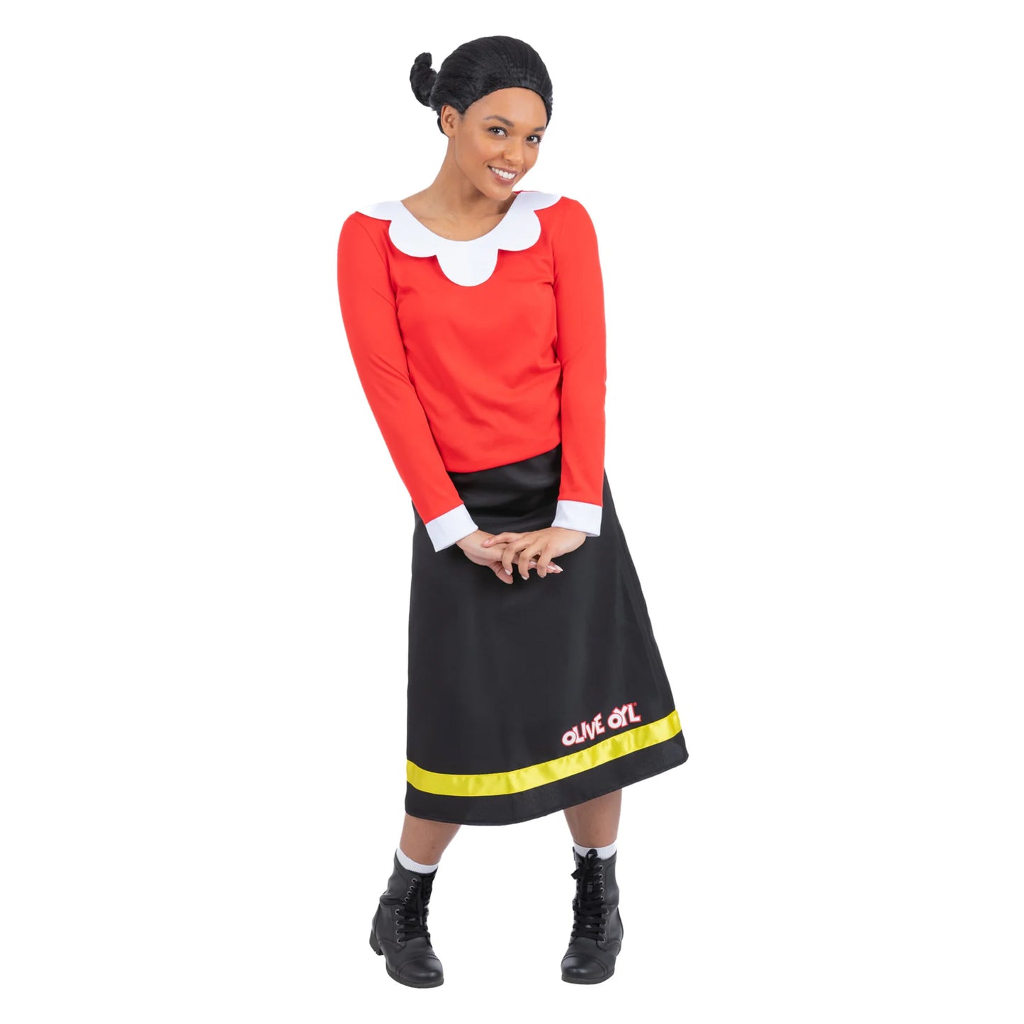 Red-Black - Lifestyle - Popeye Womens-Ladies Olive Oyl Costume