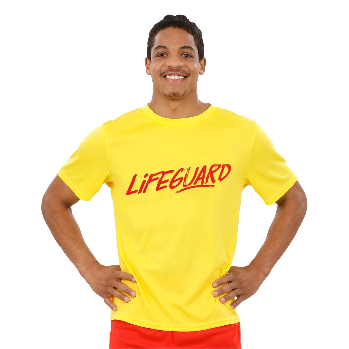 Yellow - Side - Baywatch Mens Lifeguard T-Shirt