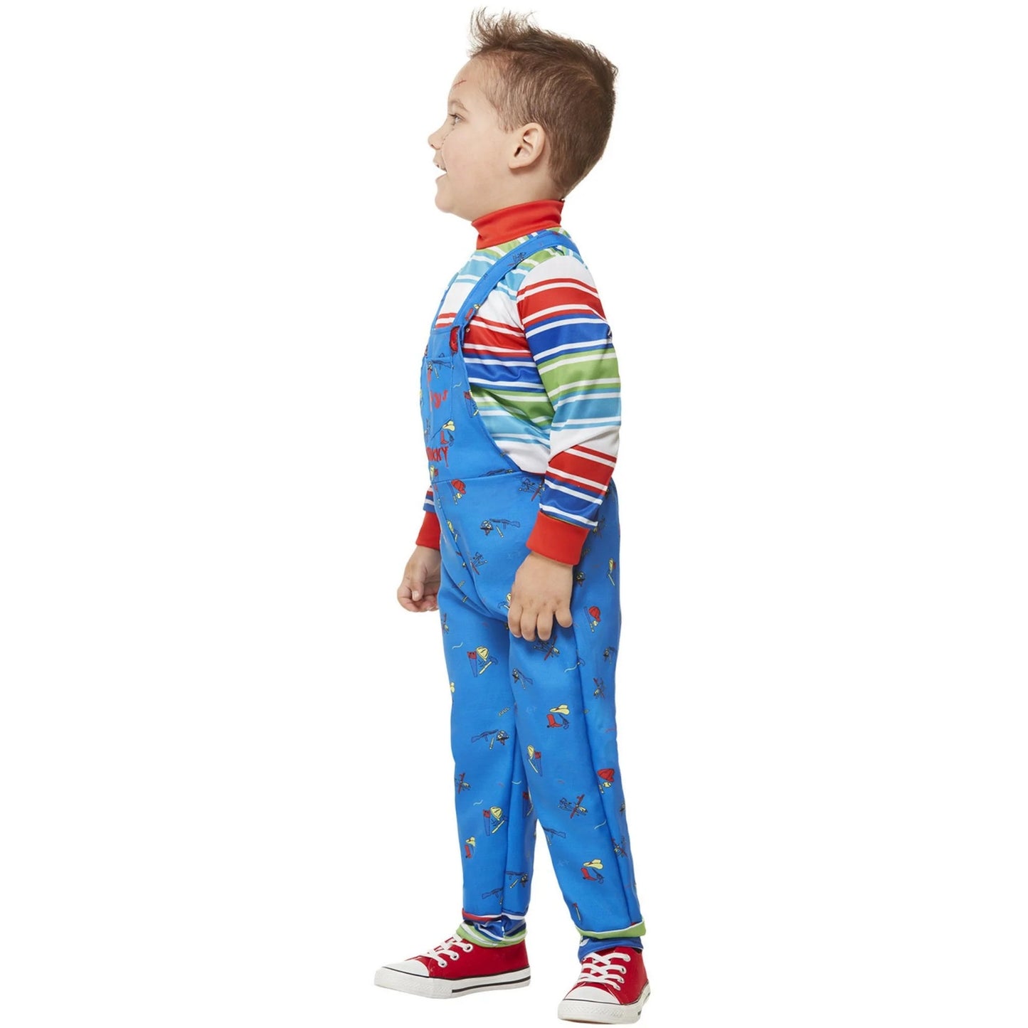 Blue-Multicoloured - Side - Chucky Baby Costume
