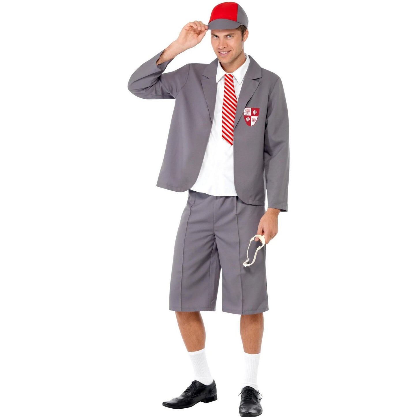 Grey - Lifestyle - Smiffys Mens Schoolboy Costume Set
