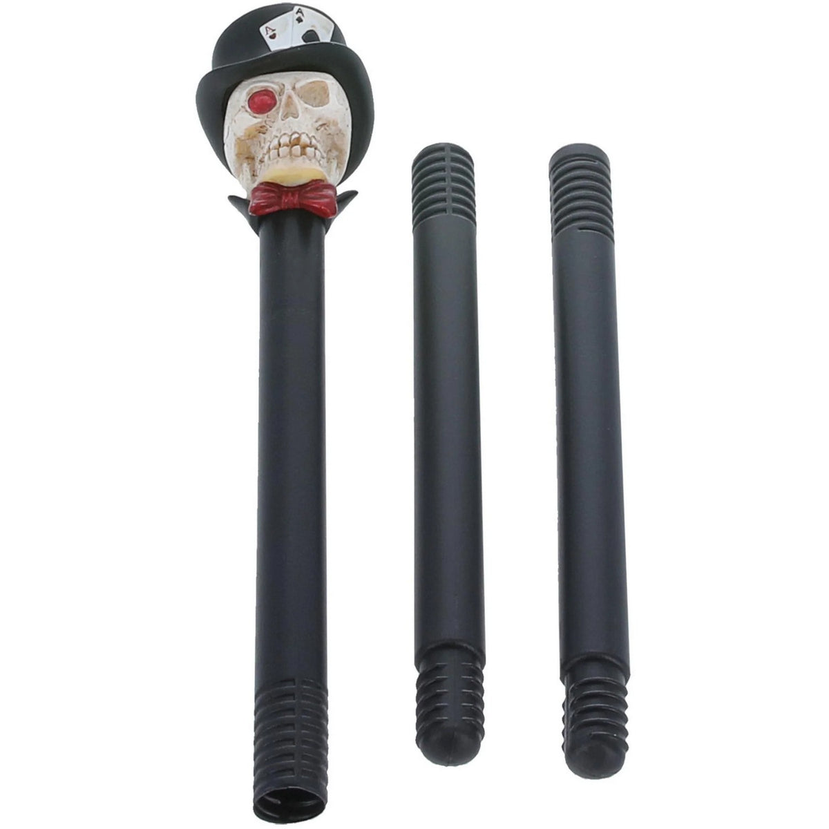 Black - Side - Smiffys Voodoo Skull Cane