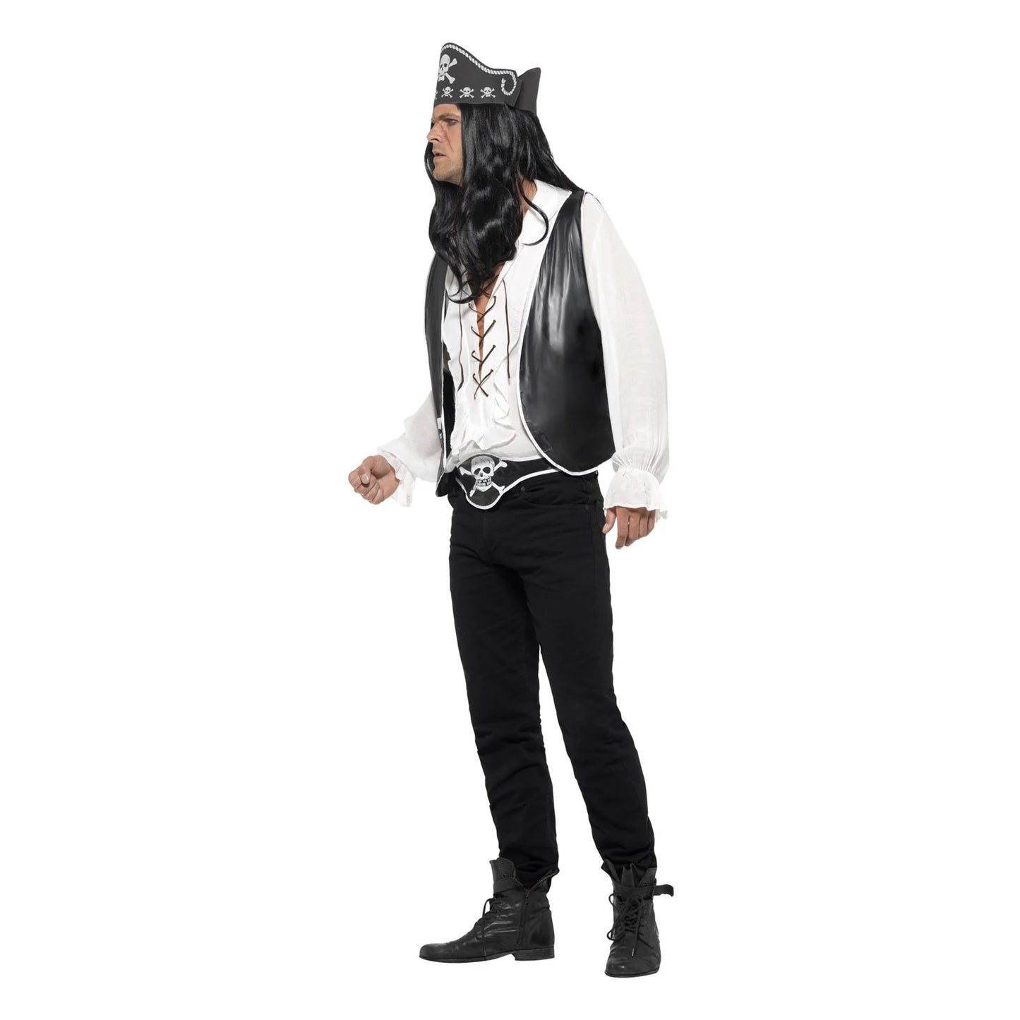 Black - Side - Smiffys Pirate Costume Set