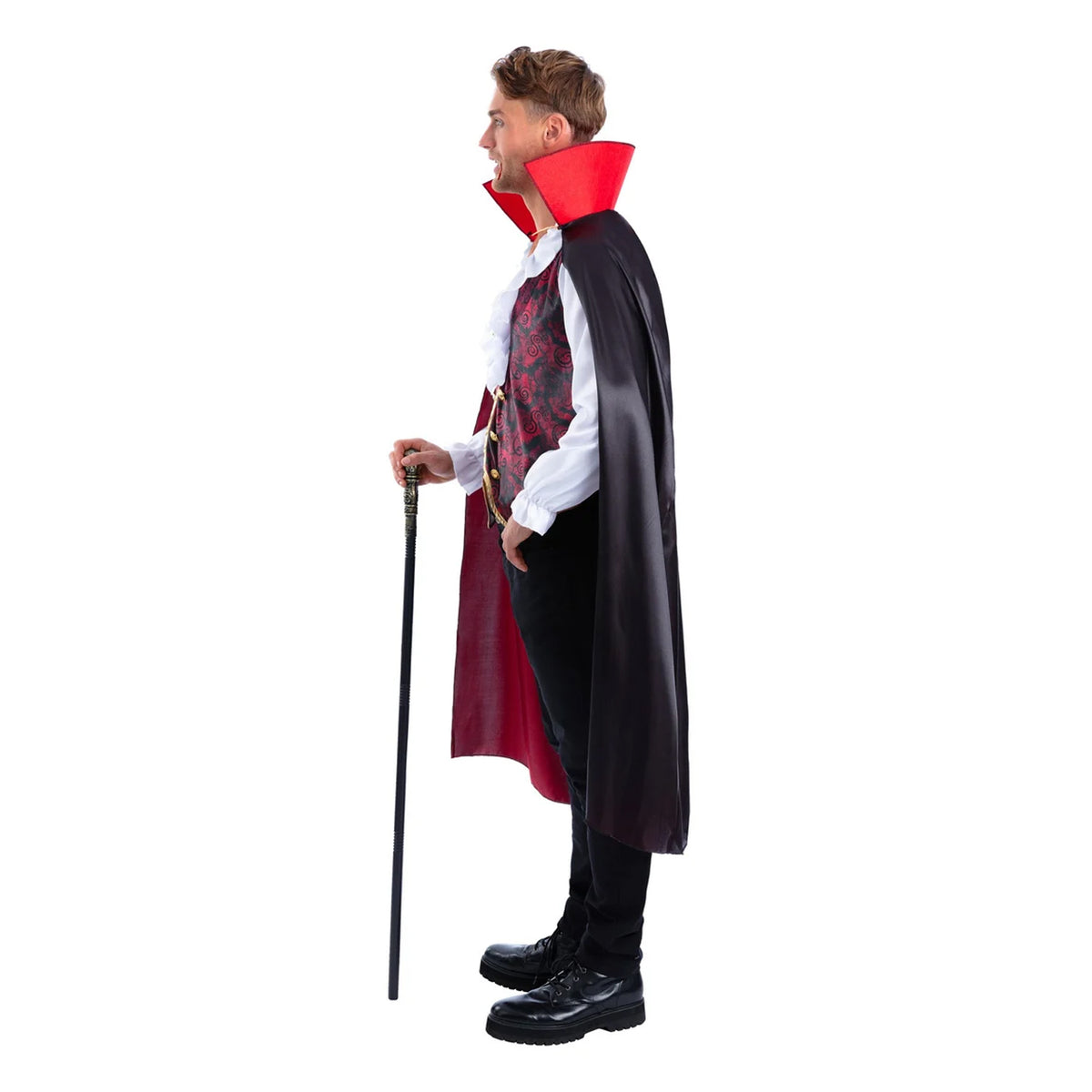 Red-Black-White - Side - Smiffys Mens Vampire Costume