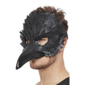 Black - Back - Smiffys Unisex Adult Raven Eye Mask