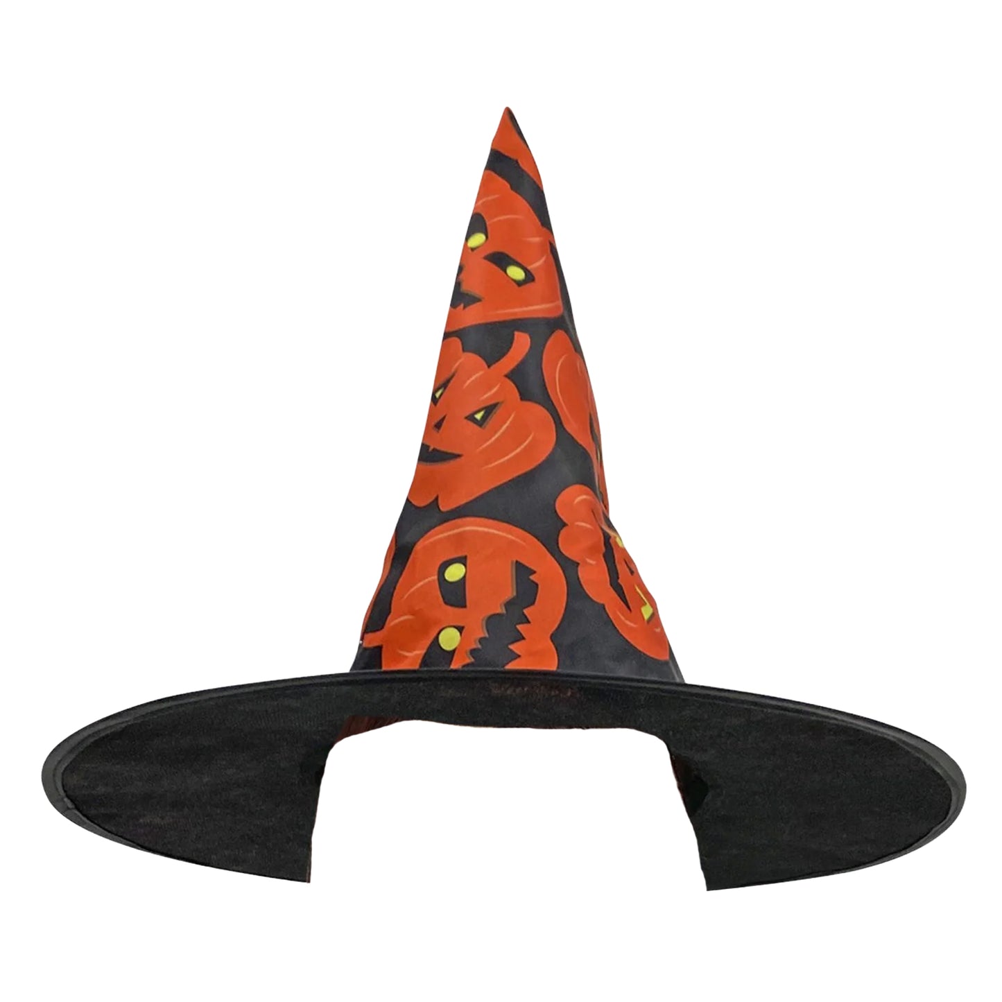 Black-Orange - Back - Smiffys Womens-Ladies Witch Pumpkin Costume Hat