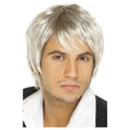 Blonde-Brown - Front - Smiffys Mens Boy Band Wig