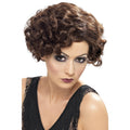 Brown - Back - Smiffys Womens-Ladies 20s Flirty Flapper Wig