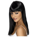 Black - Front - Smiffys Womens-Ladies Glamourama Wig
