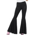 Black - Front - Smiffys Womens-Ladies Flared Trousers