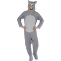 Grey - Lifestyle - Smiffys Unisex Adult Wolf Hooded Costume