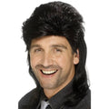 Black - Back - Smiffys Mens Mullet Wig