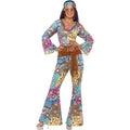 Multicoloured - Lifestyle - Smiffys Womens-Ladies Flower Power Hippy Costume