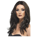 Dark Brown - Front - Smiffys Womens-Ladies Superstar Wig