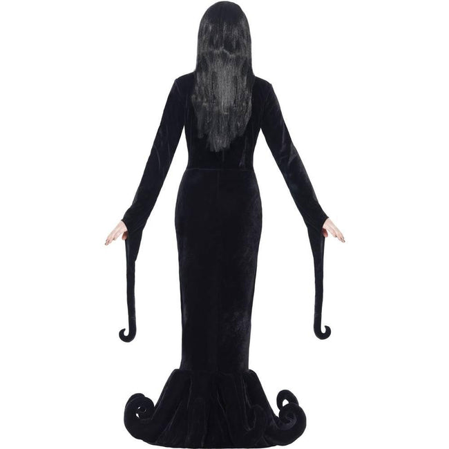 Black - Back - Smiffys Womens-Ladies Duchess Of The Manor Costume Dress