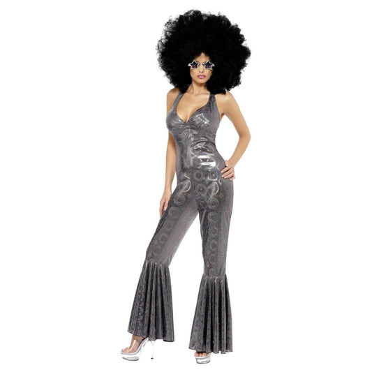 Silver - Front - Smiffys Womens-Ladies Disco Diva Costume