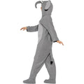 Grey - Side - Smiffys Unisex Adult Elephant Hooded Costume
