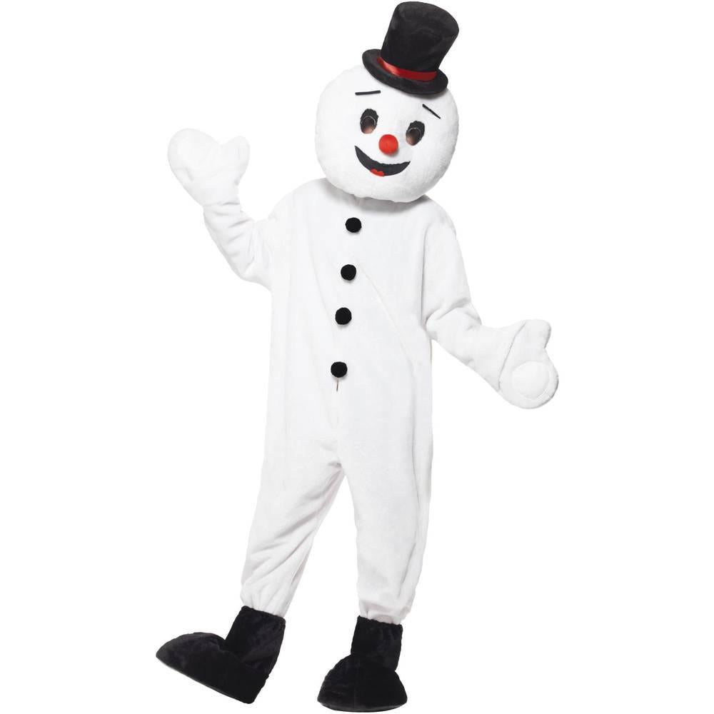 White-Black - Lifestyle - Smiffys Unisex Adult Snowman Mascot Costume
