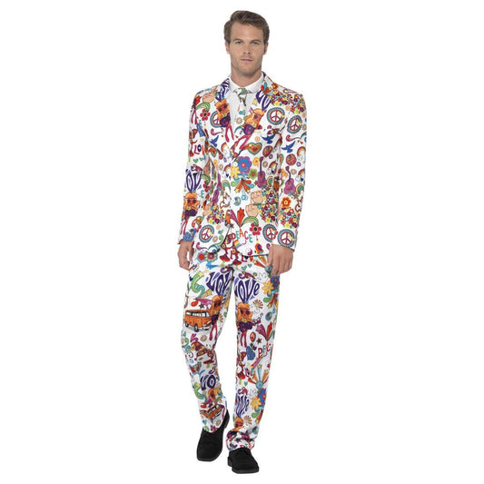 Multicoloured - Front - Smiffys Mens Groovy Costume Set